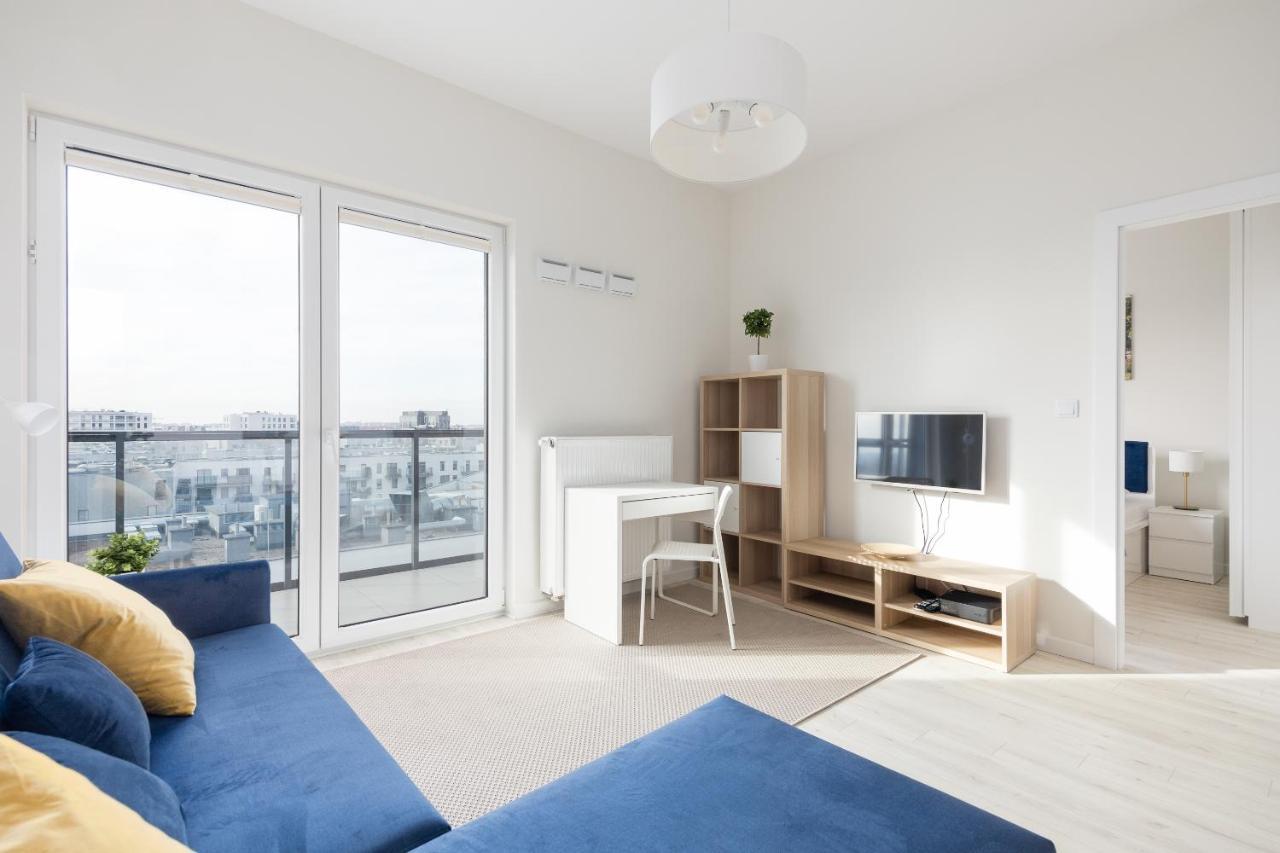 Wola Chic Blue Apartment Warsawa Bagian luar foto